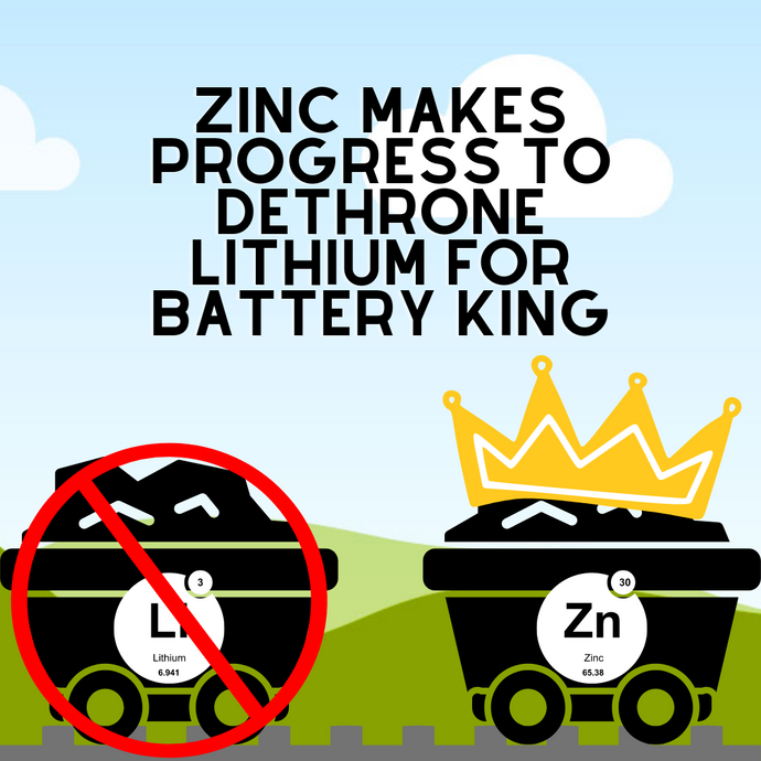 Zinc makes progress to dethrone Lithium for battery King